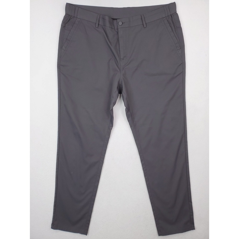Jack Archer Pants Mens 38x32 Gray Charcoal Chino Tapered Leg Stretch Preppy